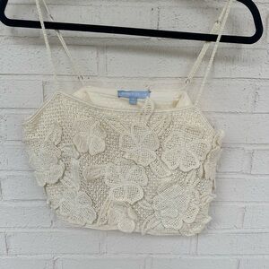 MG STYLE x ANTONIO MELANI Cream Floral Lace Camisole